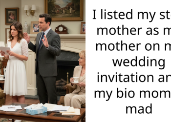 I listed my step mother as my mother on my wedding invitation and my bio mom is mad
