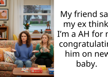My friend said my ex thinks I’m a AH for not congratulating him on new baby.