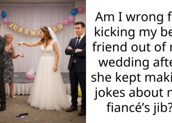 Am I wrong for kicking my best friend out of my wedding after she kept making jokes about my fiancé’s jib?