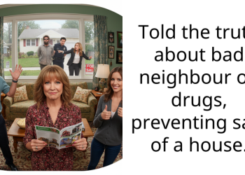 Told the truth about bad neighbour on drugs, preventing sale of a house.
