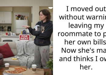 I moved out without warning leaving my roommate to pay her own bills. Now she’s mad and thinks I owe her.