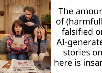 The amount of (harmfully) falsified or AI-generated stories on here is insane.