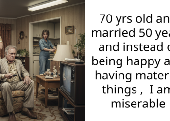 70 yrs old and married 50 years and instead of being happy and having material things , I am miserable