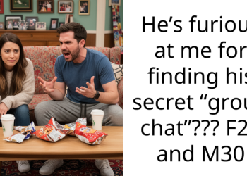 He’s furious at me for finding his secret “group chat”??? F28 and M30