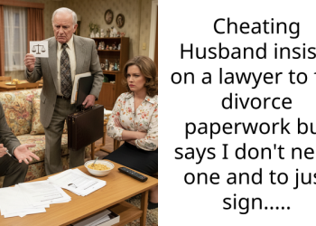 Cheating Husband insists on a lawyer to file divorce paperwork but says I don’t need one and to just sign…..