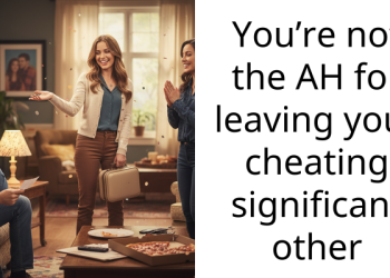You’re not the AH for leaving your cheating significant other