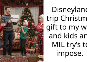 Disneyland trip Christmas gift to my wife and kids and MIL try’s to impose.