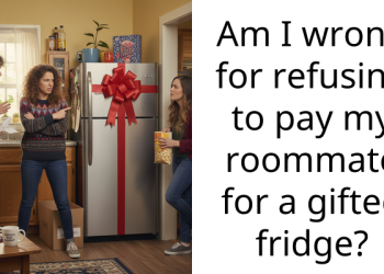 Am I wrong for refusing to pay my roommate for a gifted fridge?