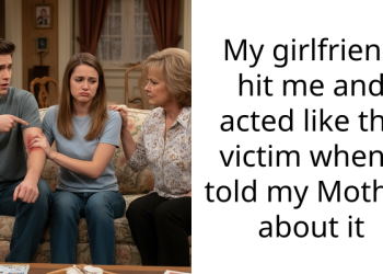 My girlfriend hit me and acted like the victim when I told my Mother about it