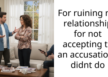 For ruining my relationship for not accepting to an accusation i didnt do