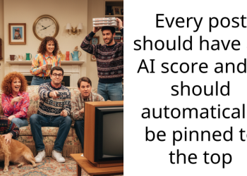 Every post should have an AI score and it should automatically be pinned to the top