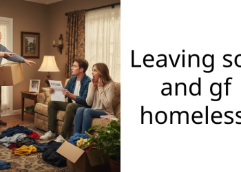 Leaving son and gf homeless.