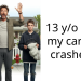 13 y/o stole my car and crashed it