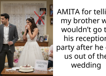 AMITA for telling my brother we wouldn’t go to his reception party after he cut us out of the wedding