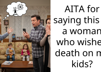 AITA for saying this to a woman who wished death on my kids?
