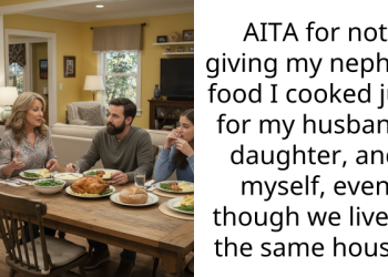 AITA for not giving my nephew food I cooked just for my husband, daughter, and myself, even though we live in the same house?