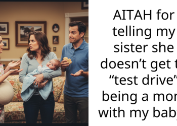 AITAH for telling my sister she doesn’t get to “test drive” being a mom with my baby?