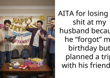 AITA for losing my shit at my husband because he “forgot” my birthday but planned a trip with his friends?