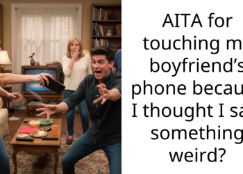 AITA for touching my boyfriend’s phone because I thought I saw something weird?
