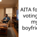 AITA for not voting for my boyfriend?