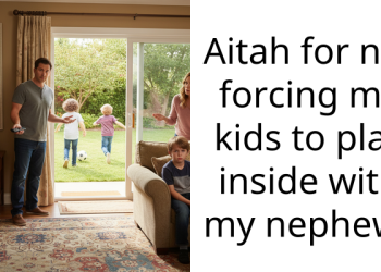 Aitah for not forcing my kids to play inside with my nephew?