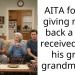 AITA for not giving my ex back a gift I received from his great grandmother
