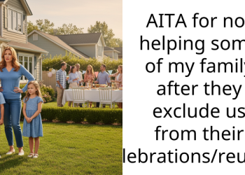 AITA for not helping some of my family after they exclude us from their celebrations/reunions