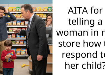 AITA for telling a woman in my store how to respond to her child?