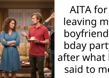AITA for leaving my boyfriends bday party after what he said to me
