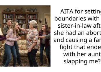 AITA for setting boundaries with my sister-in-law after she had an abortion and causing a family fight that ended with her aunt slapping me?