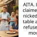 AITA. Lady claimed I’d nicked her table and I refused to move
