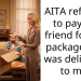 AITA refusing to pay my friend for her package that was delivered to me?