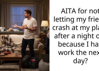 AITA for not letting my friend crash at my place after a night out because I had work the next day?