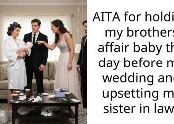 AITA for holding my brothers affair baby the day before my wedding and upsetting my sister in law?