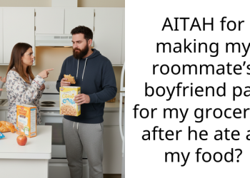 AITAH for making my roommate’s boyfriend pay for my groceries after he ate all my food?