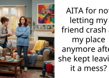 AITA for not letting my friend crash at my place anymore after she kept leaving it a mess?