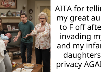 AITA for telling my great aunt to F off after invading my and my infant daughters privacy AGAIN
