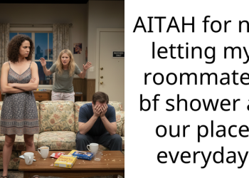 AITAH for not letting my roommates bf shower at our place everyday