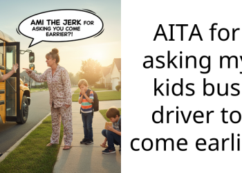 AITA for asking my kids bus driver to come earlier