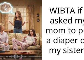 WIBTA if I asked my mom to put a diaper on my sister?