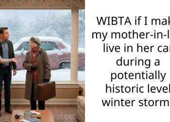 WIBTA if I make my mother-in-law live in her car during a potentially historic level winter storm?
