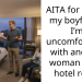 AITA for telling my boyfriend I’m uncomfortable with another woman in his hotel room