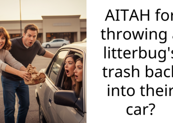 AITAH for throwing a litterbug’s trash back into their car?