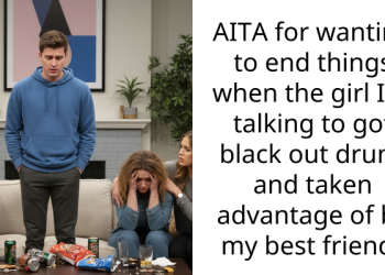 AITA for wanting to end things when the girl I’m talking to got black out drunk and taken advantage of by my best friend?