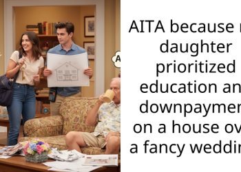 AITA because my daughter prioritized education and downpayment on a house over a fancy wedding.