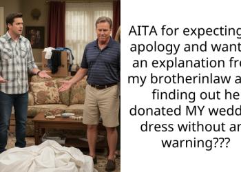 AITA for expecting an apology and wanting an explanation from my brotherinlaw after finding out he donated MY wedding dress without any warning???