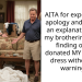 AITA for expecting an apology and wanting an explanation from my brotherinlaw after finding out he donated MY wedding dress without any warning???