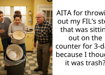 AITA for throwing out my FIL’s stew that was sitting out on the counter for 3-days because I thought it was trash?