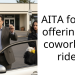 AITA for not offering my coworker a ride ?
