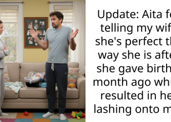 Update: Aita for telling my wife she’s perfect the way she is after she gave birth a month ago which resulted in her lashing onto me?